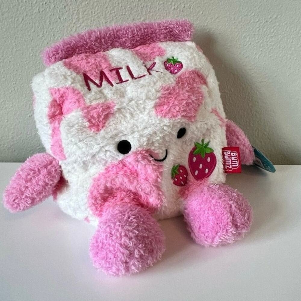 BumBumz Strawberry Milk Sunday 8” BreakfastBumz Plush Stuffed Toy